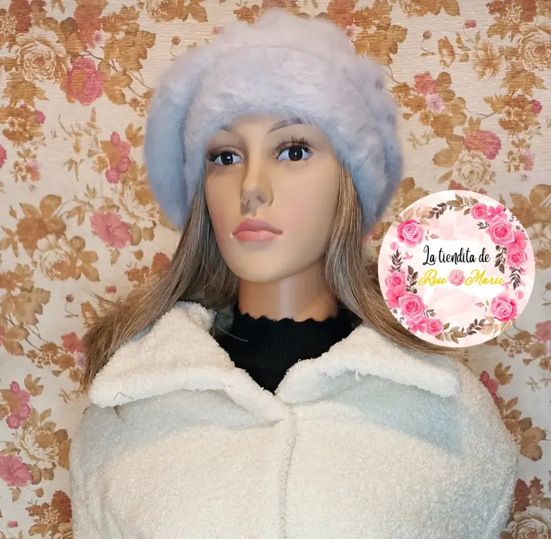 Boina color gris perla