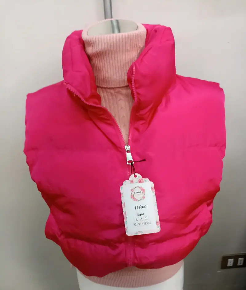Puffa simil parka en color Fucsia