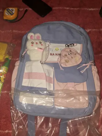 Mochila japonesa azul con diseño dulce - miniatura 1