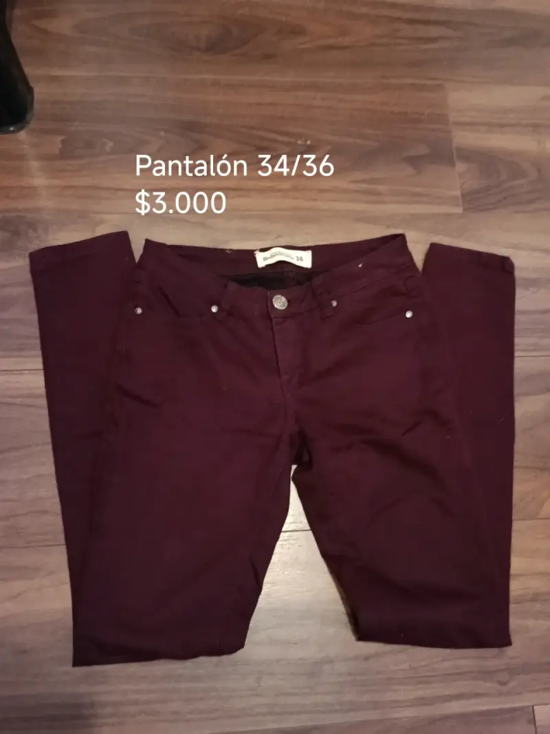 Pantalón burdeos talla 34/36