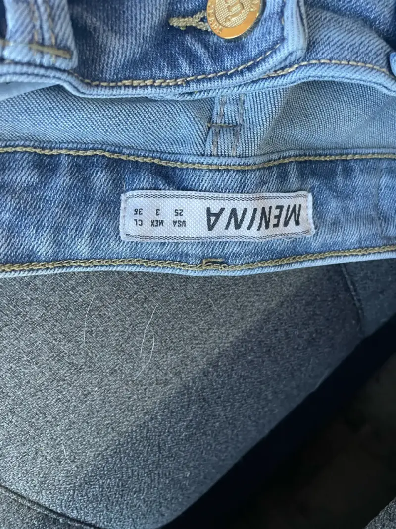 Jeans Menina Denim Azul Claro Talla 36 - 4