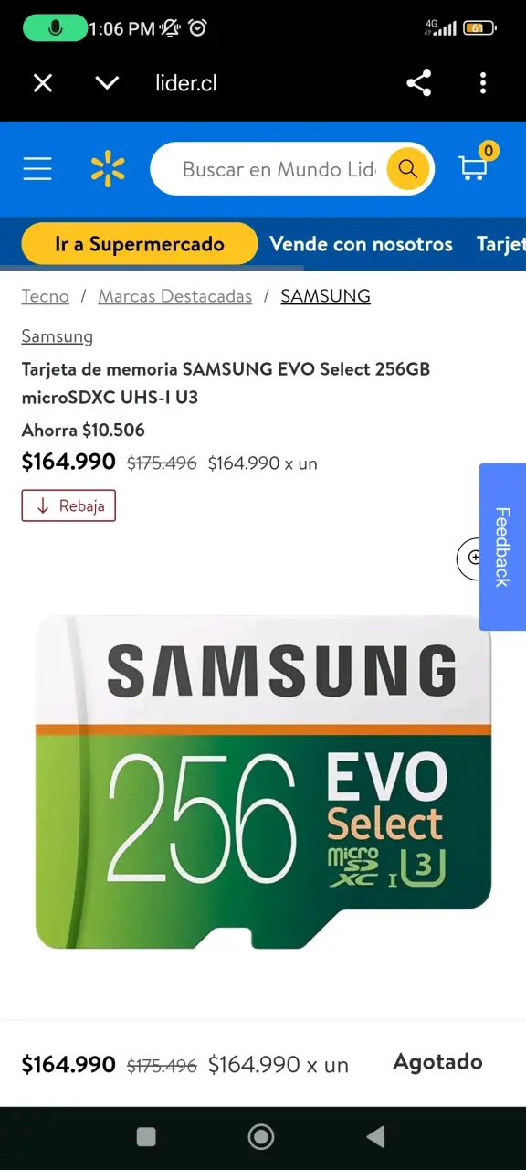 Tarjeta de Memoria Samsung EVO Select 1TB - 4
