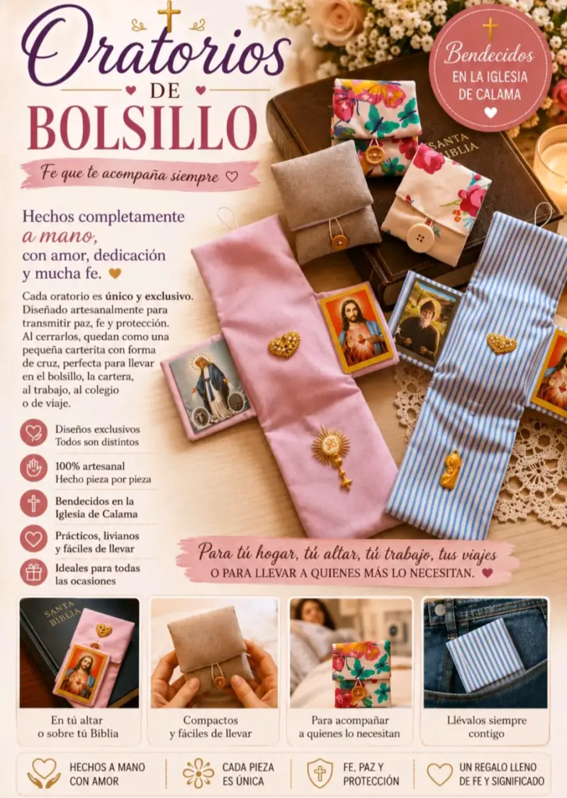 Oratorios de bolsillo artesanales bendecidos - 1