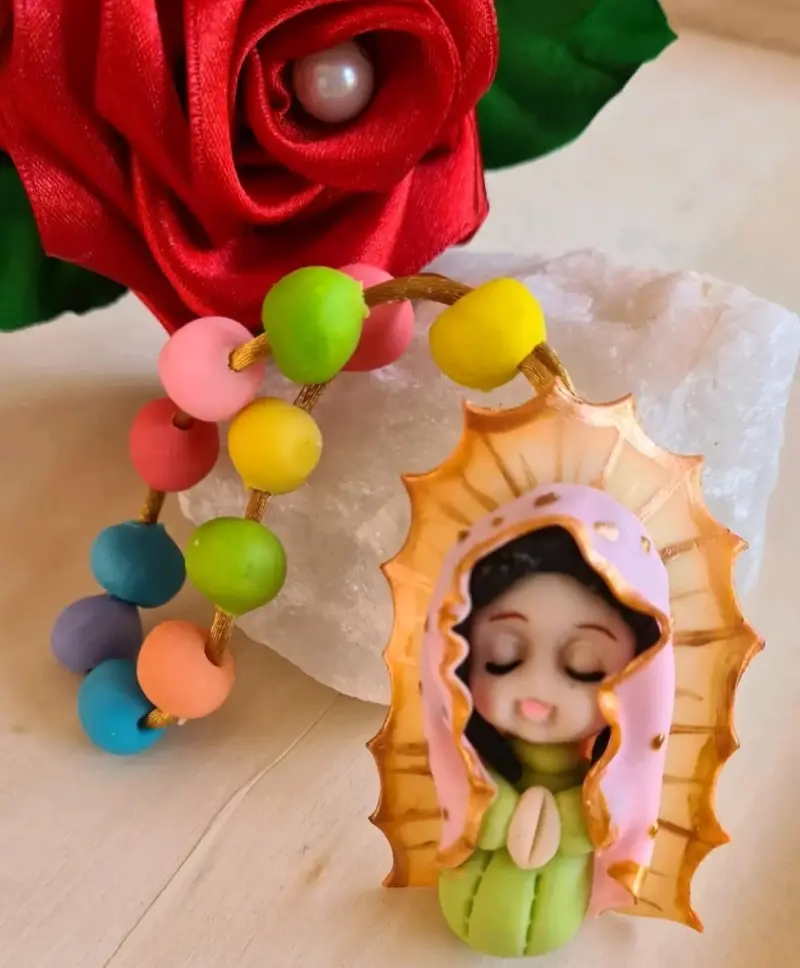 Figuras de porcelana en frío Virgen de Guadalupe - 2