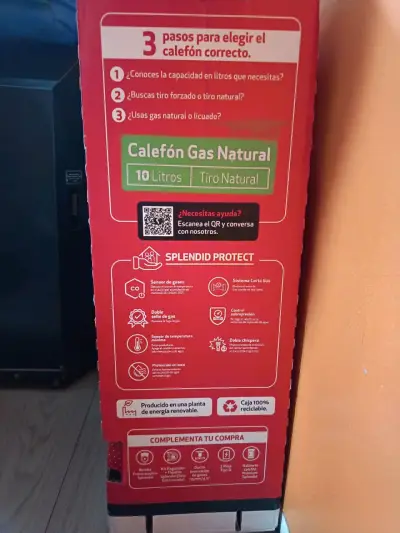 Calefón a Gas Natural Splendid 10 Litros - miniatura 2