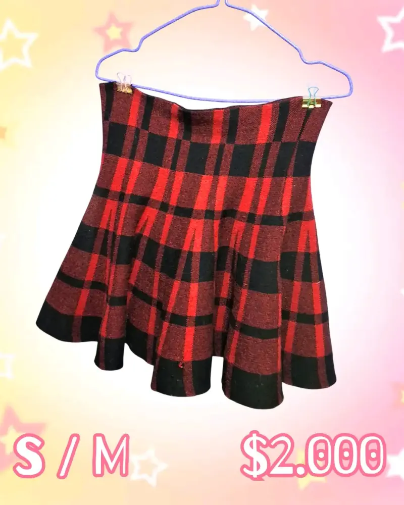 Falda cuadrille elasticada talla S/M