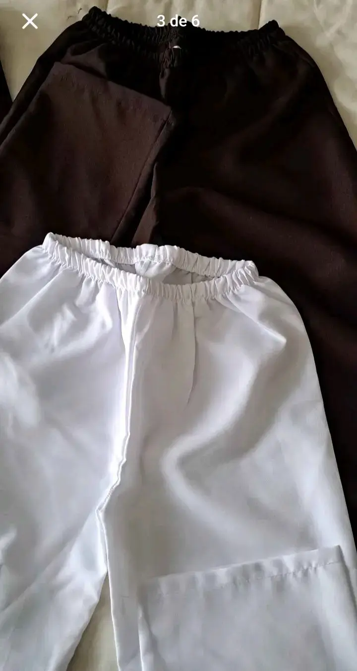 Pantalones  en colores blanco y marrón para niños - 4