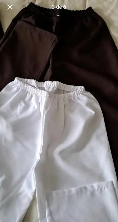 Pantalones  en colores blanco y marrón para niños - miniatura 4