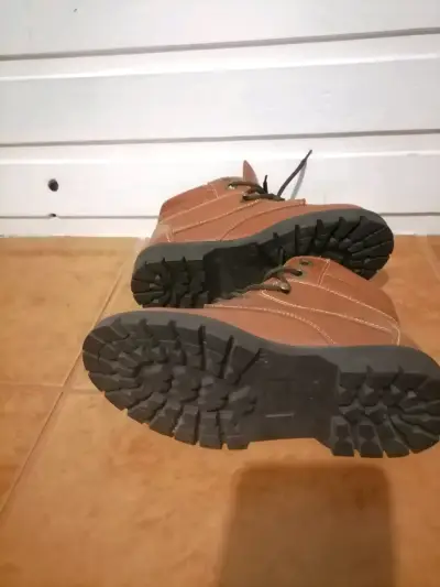 Botas de cuero marrón para niños - miniatura 4
