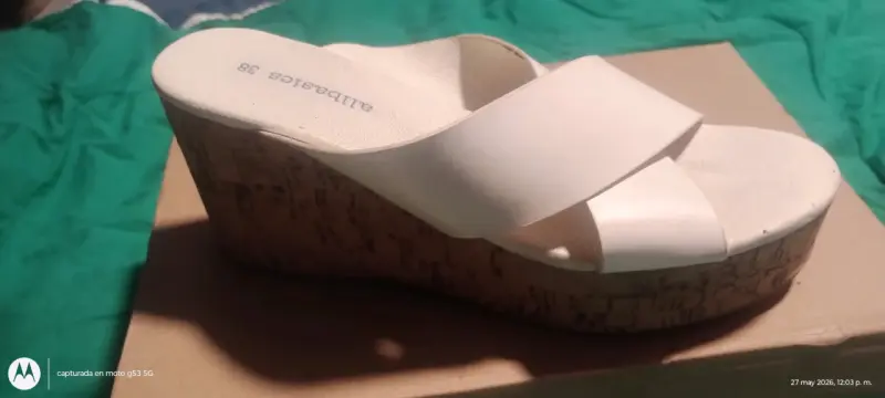 Sandalias plataforma blancas Audazies