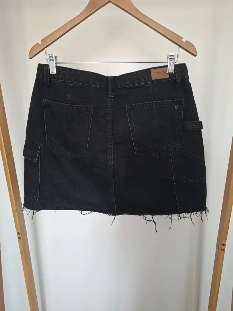 Falda Umbrade mezclilla negra talla 40 - 3