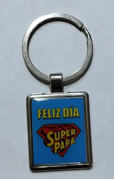 Llavero metálico 'Feliz Día Super Papá' - miniatura 1