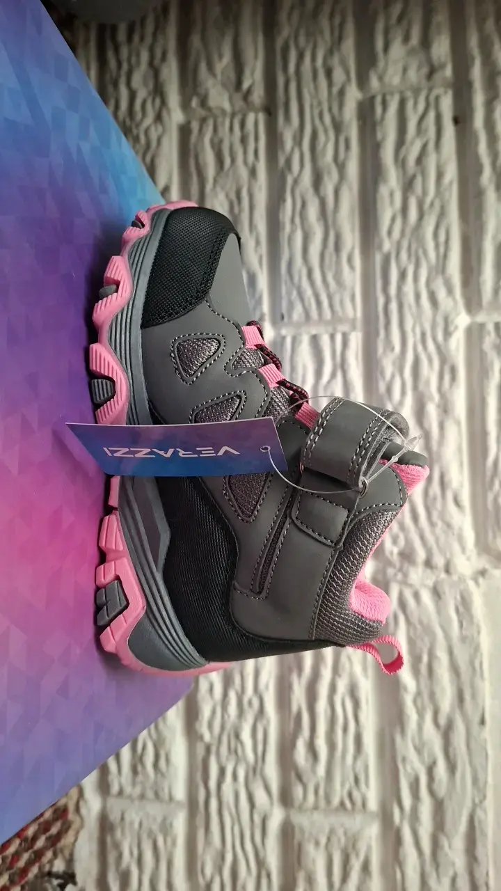 Botas de trekking para niños Verazzi gris y rosado - 2