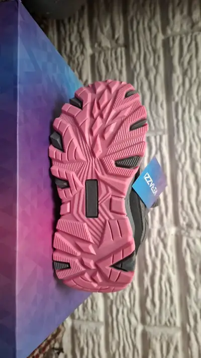 Botas de trekking para niños Verazzi gris y rosado - miniatura 4