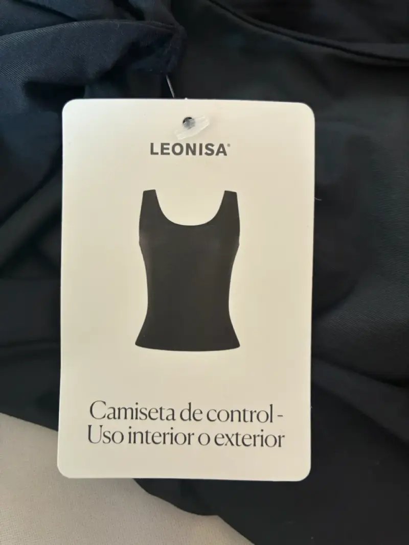 Camiseta de control negra Leonisa - 4