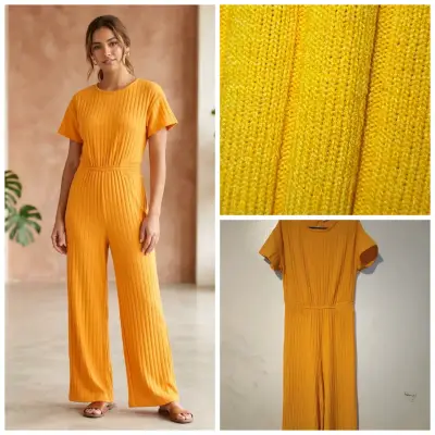 Enterito amarillo de punto Zara para mujer - miniatura 1