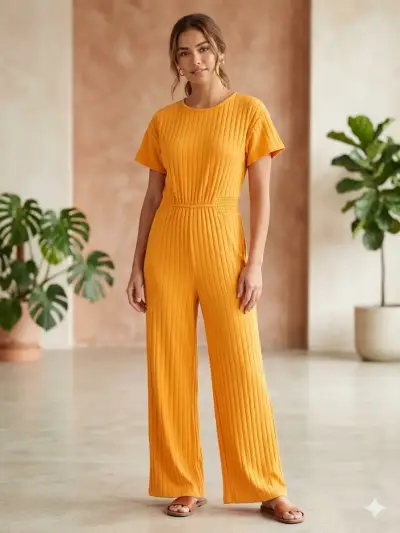 Enterito amarillo de punto Zara para mujer - miniatura 2