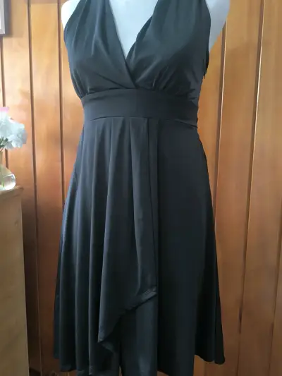 Vestido negro elegante Zibel talla S - miniatura 1