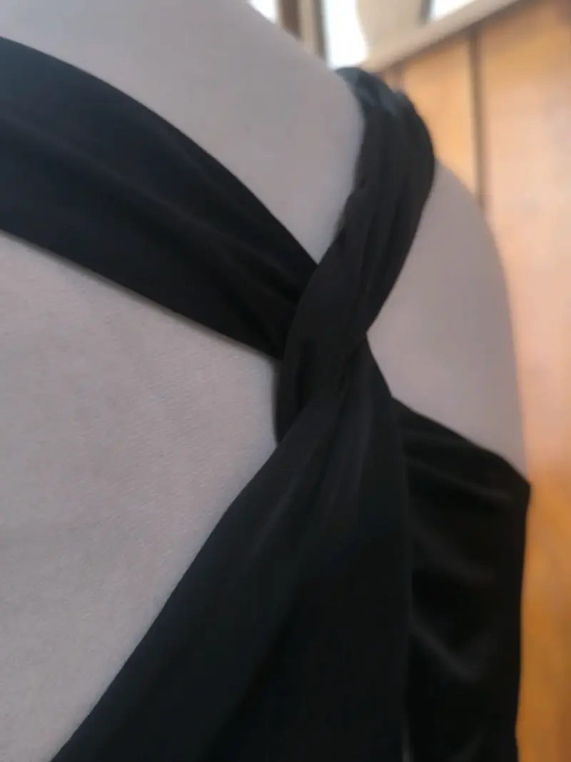 Vestido negro elegante Zibel talla S - 3