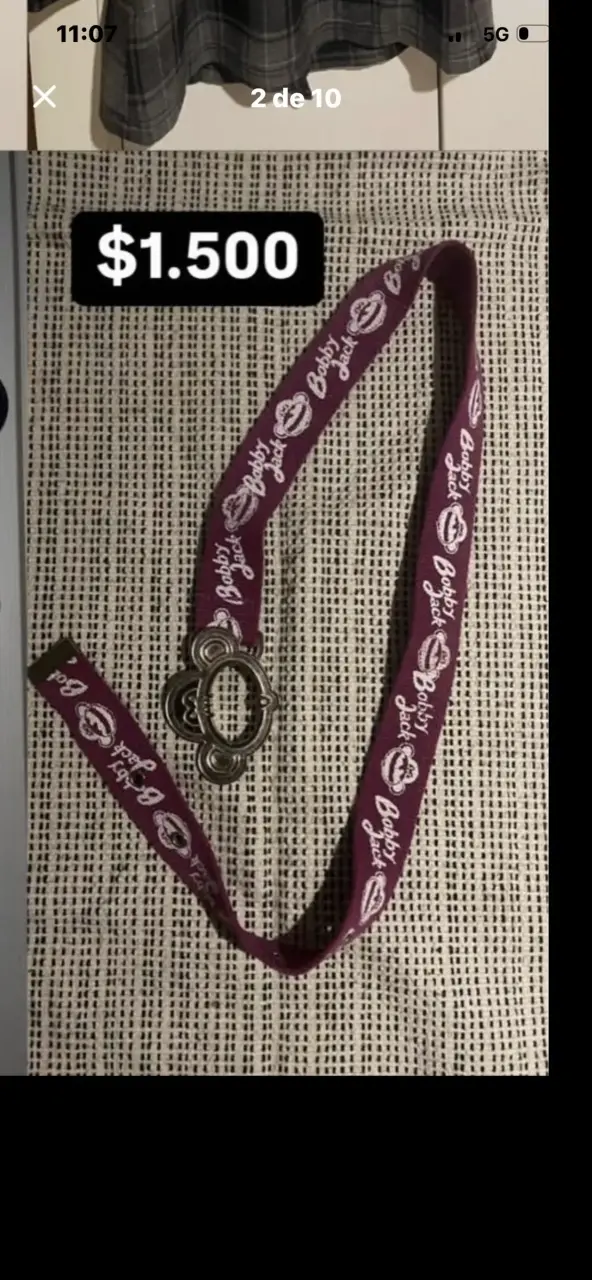 Cinturón morado con hebilla decorativa Bobby Jack