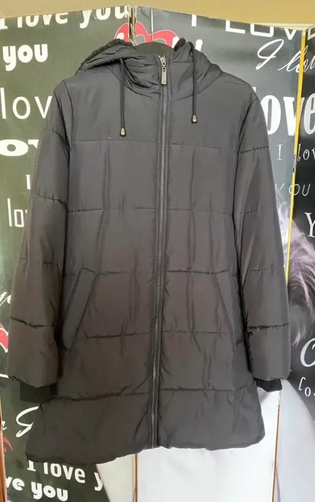 Parka acolchado negro con capucha Americanino - 1