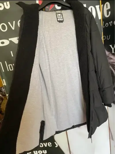Parka acolchado negro con capucha Americanino - miniatura 3