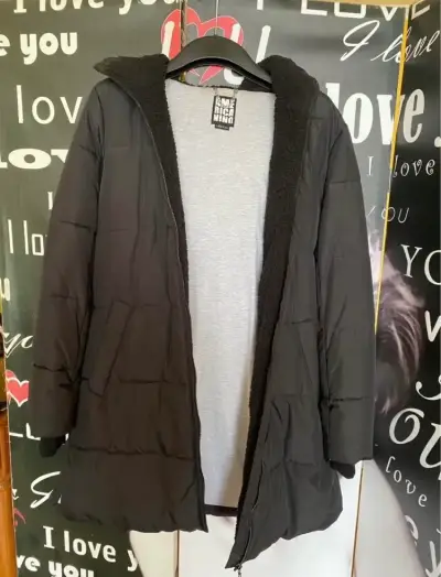 Parka acolchado negro con capucha Americanino - miniatura 4