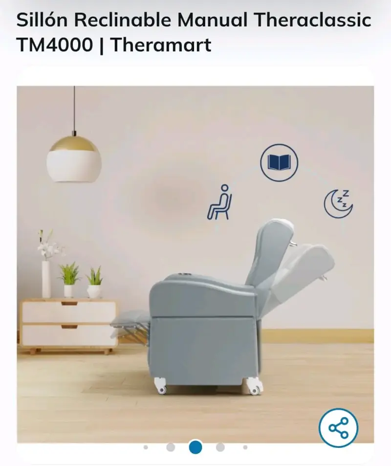 Sillón Reclinable Manual Theraclassic TM4000 Theramart - 2