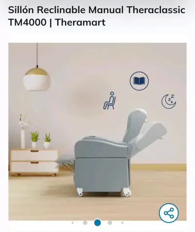 Sillón Reclinable Manual Theraclassic TM4000 Theramart - miniatura 2