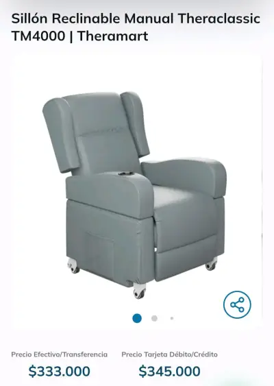 Sillón Reclinable Manual Theraclassic TM4000 Theramart - miniatura 3