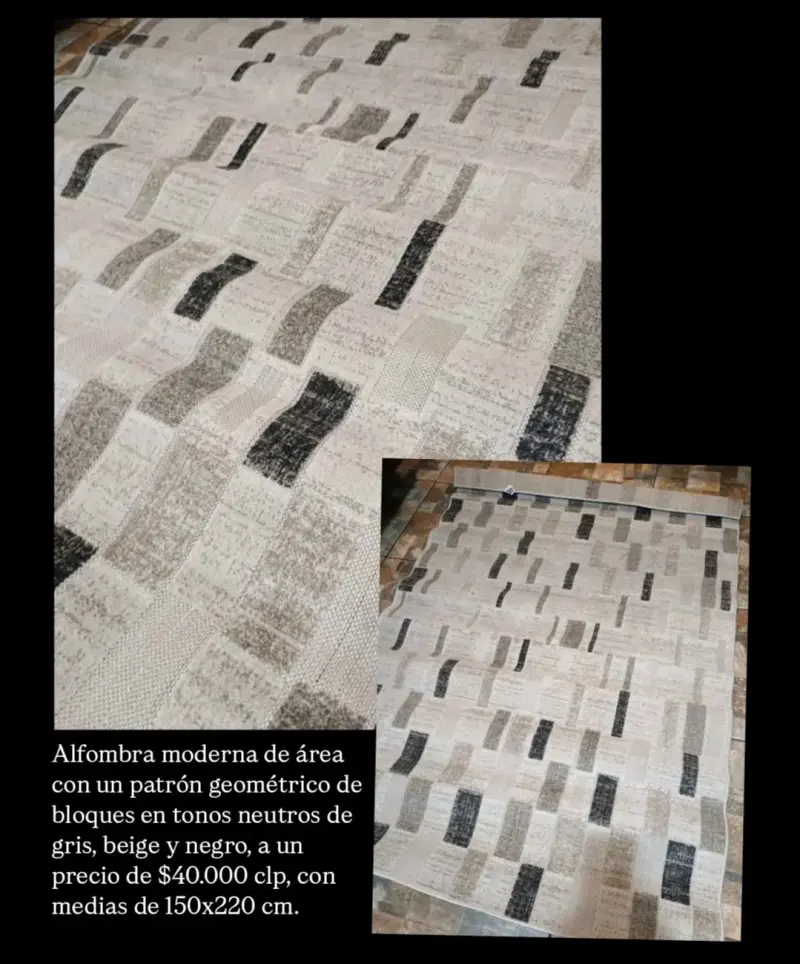Alfombra moderna con patrón geométrico