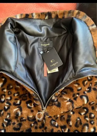 Chaqueta-poleron de Leopardo piel Cacharel - miniatura 3