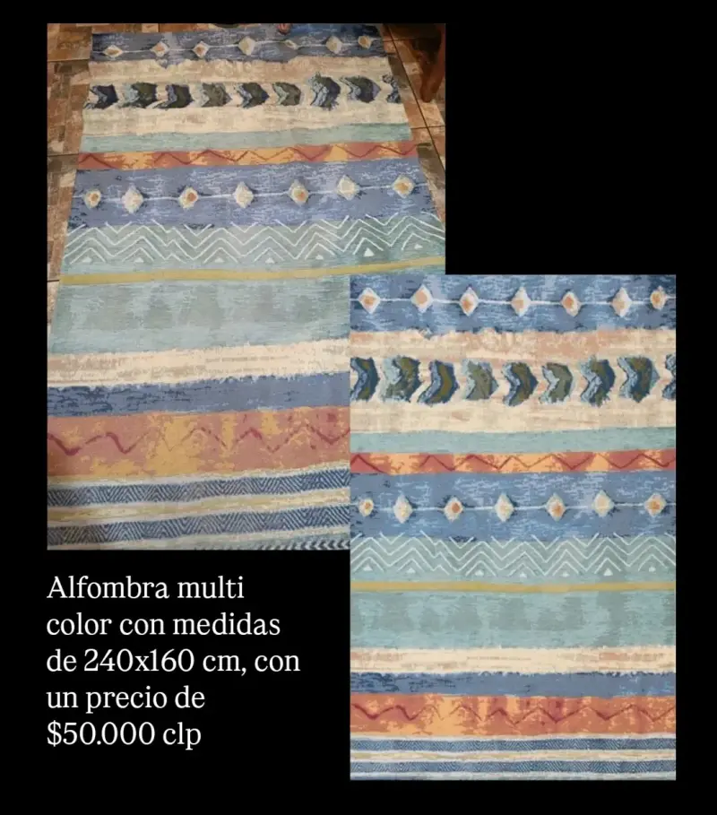 Alfombra multicolor estilo étnico