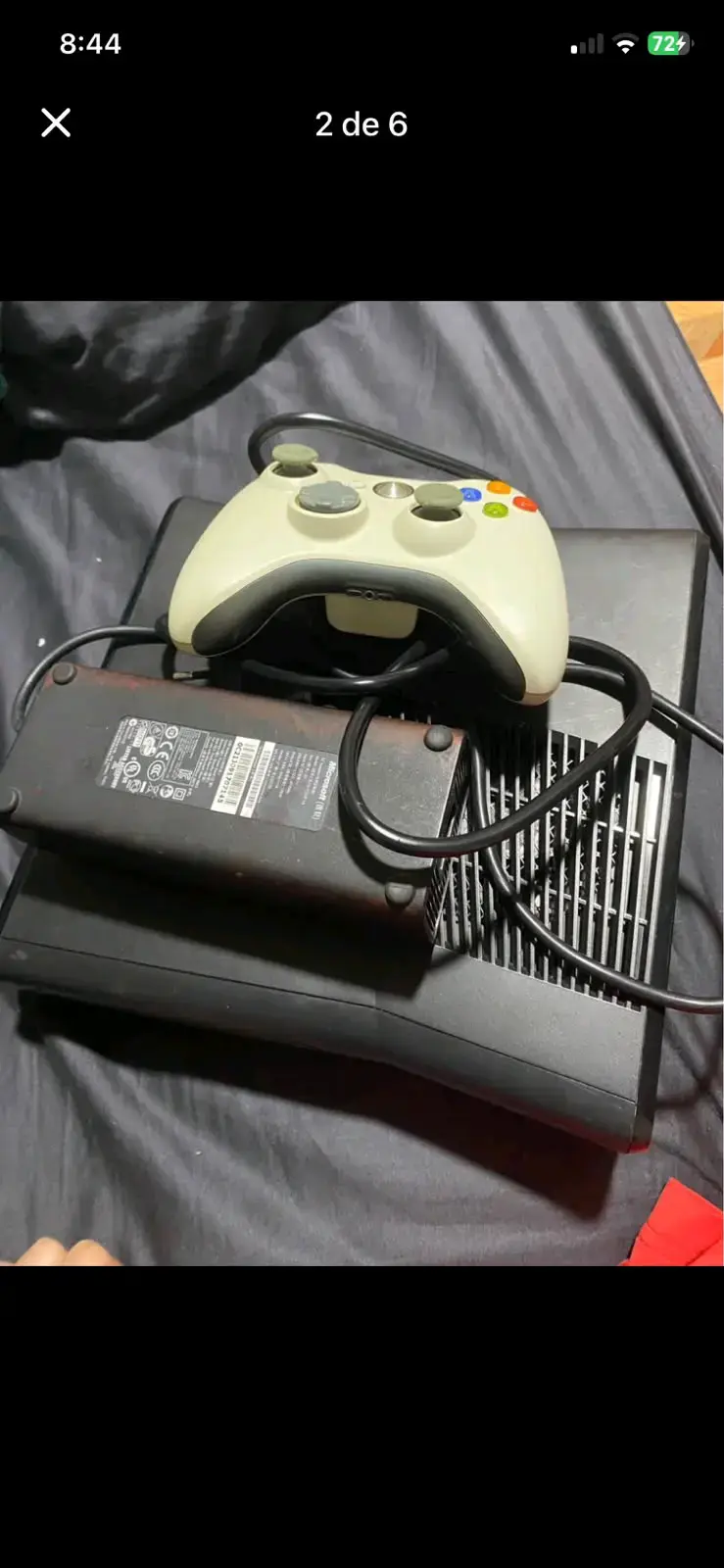 Consola Xbox 360 con control y fuente de poder - 1