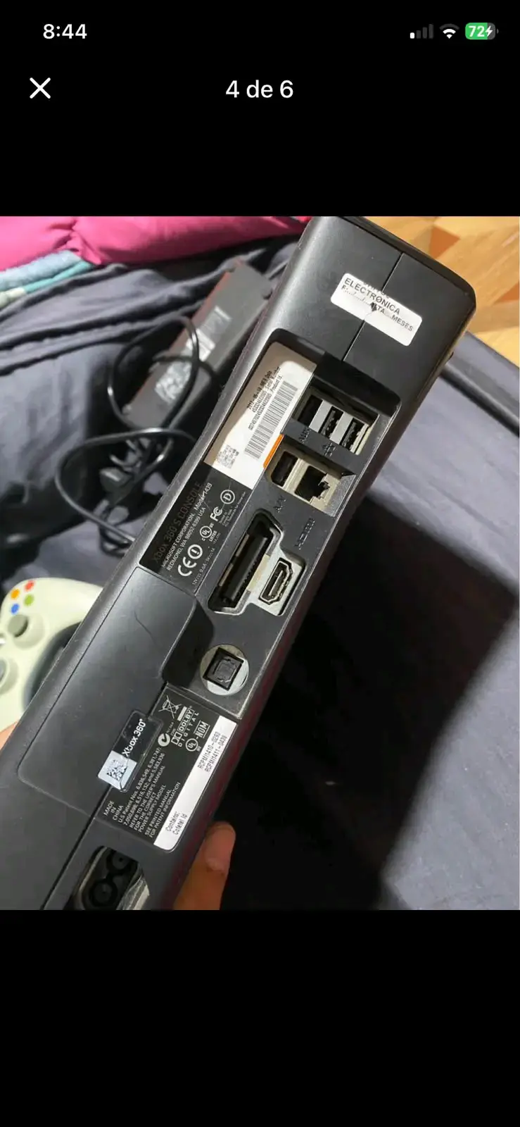 Consola Xbox 360 con control y fuente de poder - 3