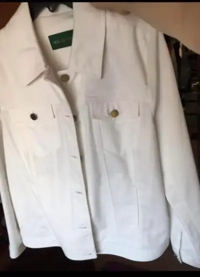 Chaqueta blanca de mezclilla - miniatura 5