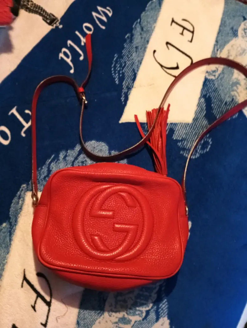 Bolso de cuero rojo para mujer Gucci - 3