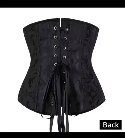 Corset negro con diseño floral  elegante - miniatura 2