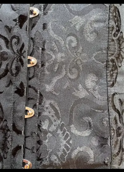 Corset negro con diseño floral  elegante - miniatura 6