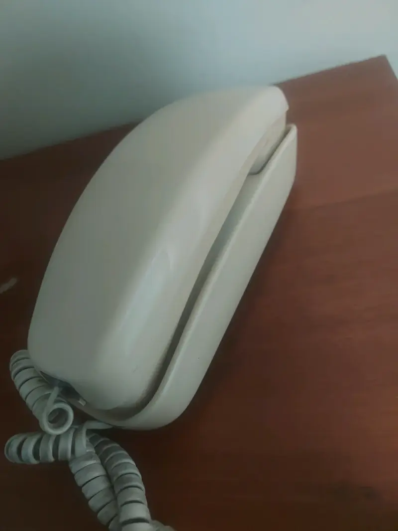 Teléfono de disco vintage beige - 4