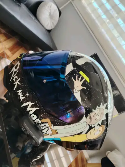 Casco de Moto Shaft Rick and Morty con Visor Azul - miniatura 2