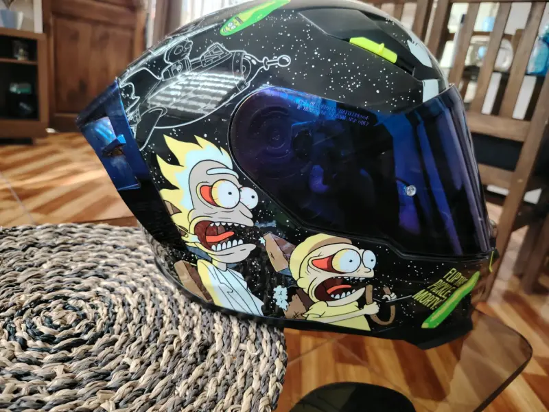 Casco de Moto Shaft Rick and Morty con Visor Azul - 4
