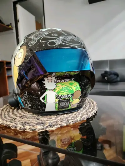 Casco de Moto Shaft Rick and Morty con Visor Azul - miniatura 5