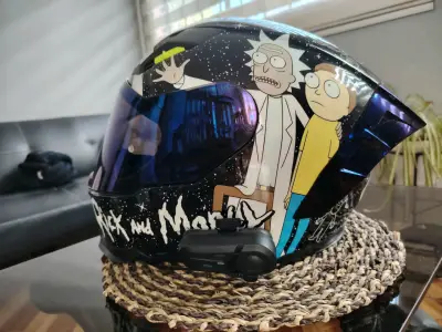 Casco de Moto Shaft Rick and Morty con Visor Azul - miniatura 6