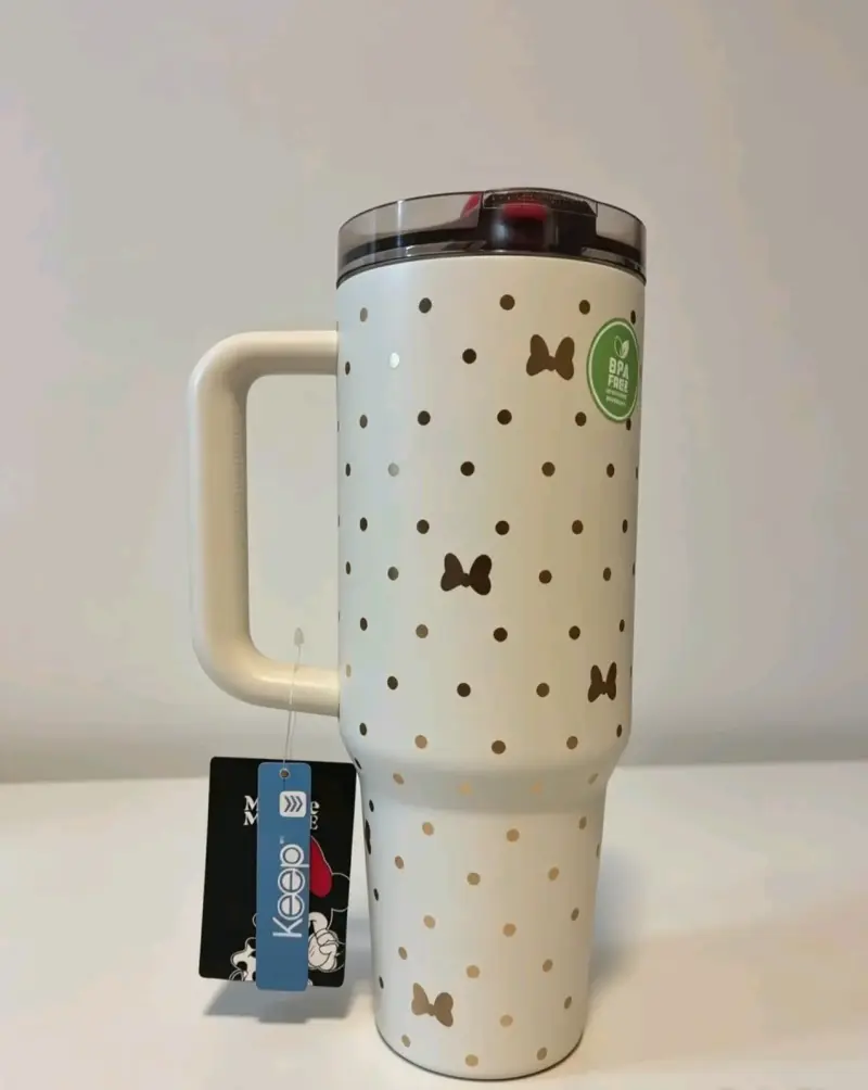 Vaso térmico Keep con diseño de puntos y lazo