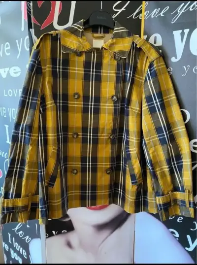 Chaqueta de cuadros amarillo y azul - miniatura 1