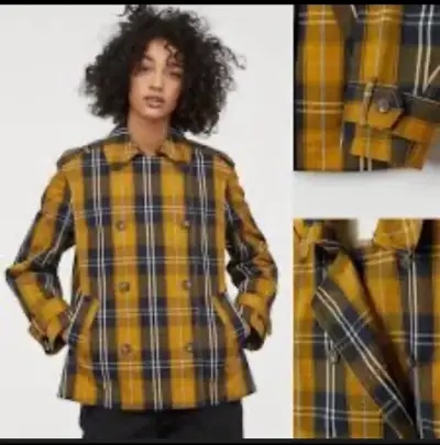 Chaqueta de cuadros amarillo y azul - miniatura 6