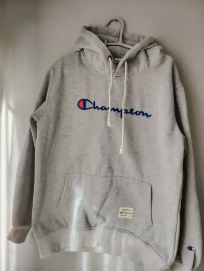 Polerón con capucha gris Champion - miniatura 2