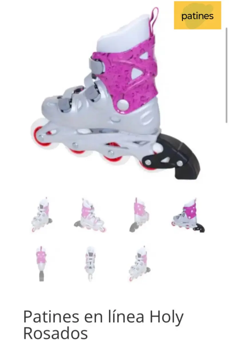 Patines en línea rosados