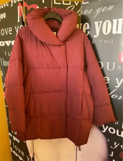 Parka acolchada burdeos - miniatura 1